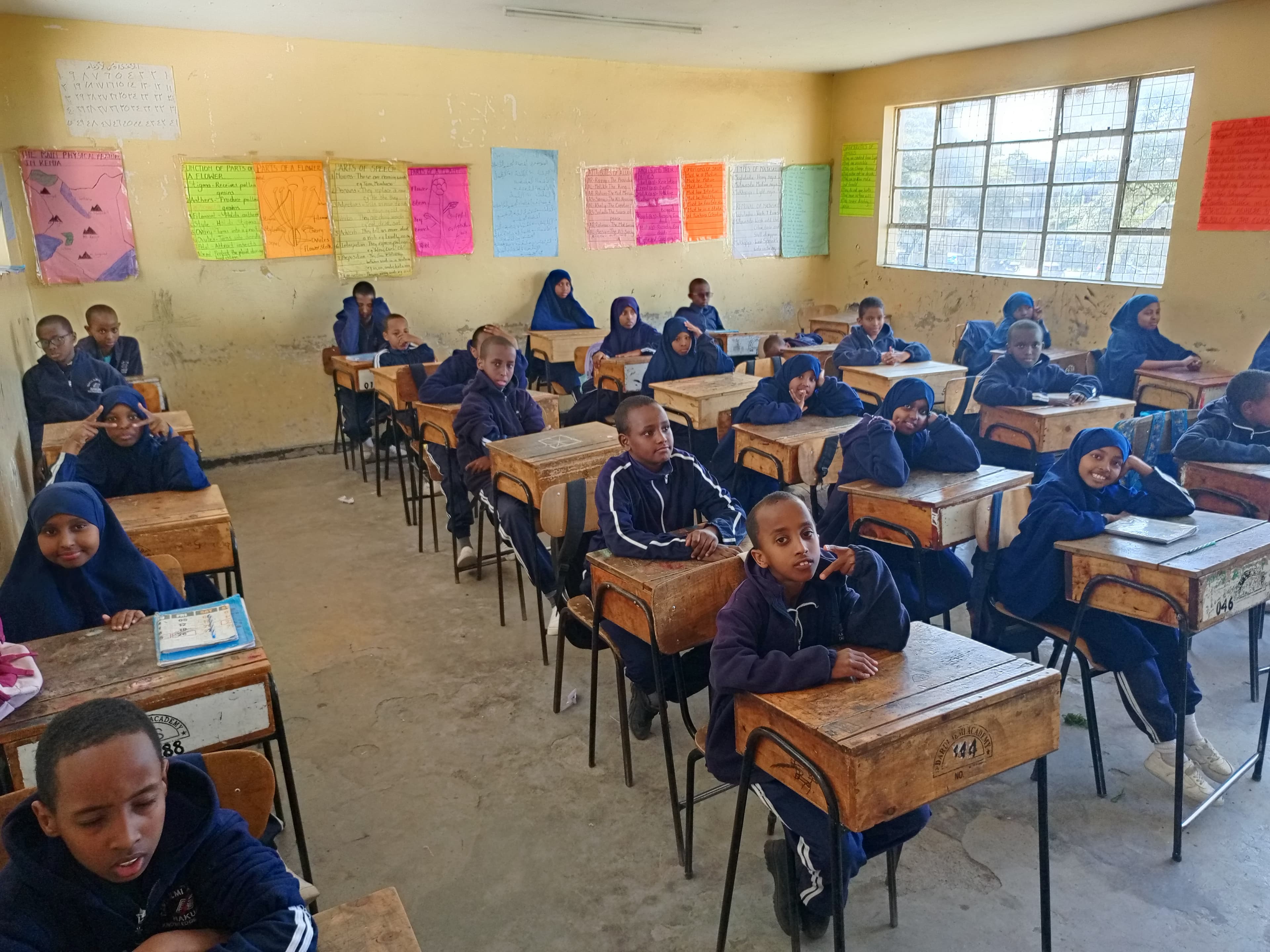 Modern classroom with interactive learning